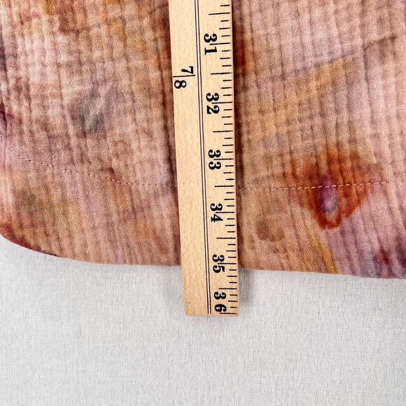 THUNDER TEXTILE Upcycled Tie Dye Gauze Dress Womens Small PInk Purple Cotton - Picture 12 of 12